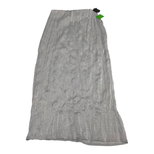 Skirt Midi By Zara In Silver, Size: S