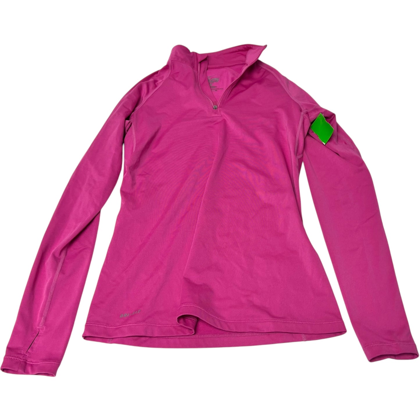 Athletic Top Long Sleeve Collar By Nike Apparel In Pink, Size: S