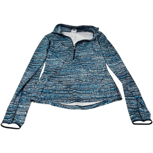 Athletic Top Long Sleeve Collar By Nike Apparel In Blue, Size: S