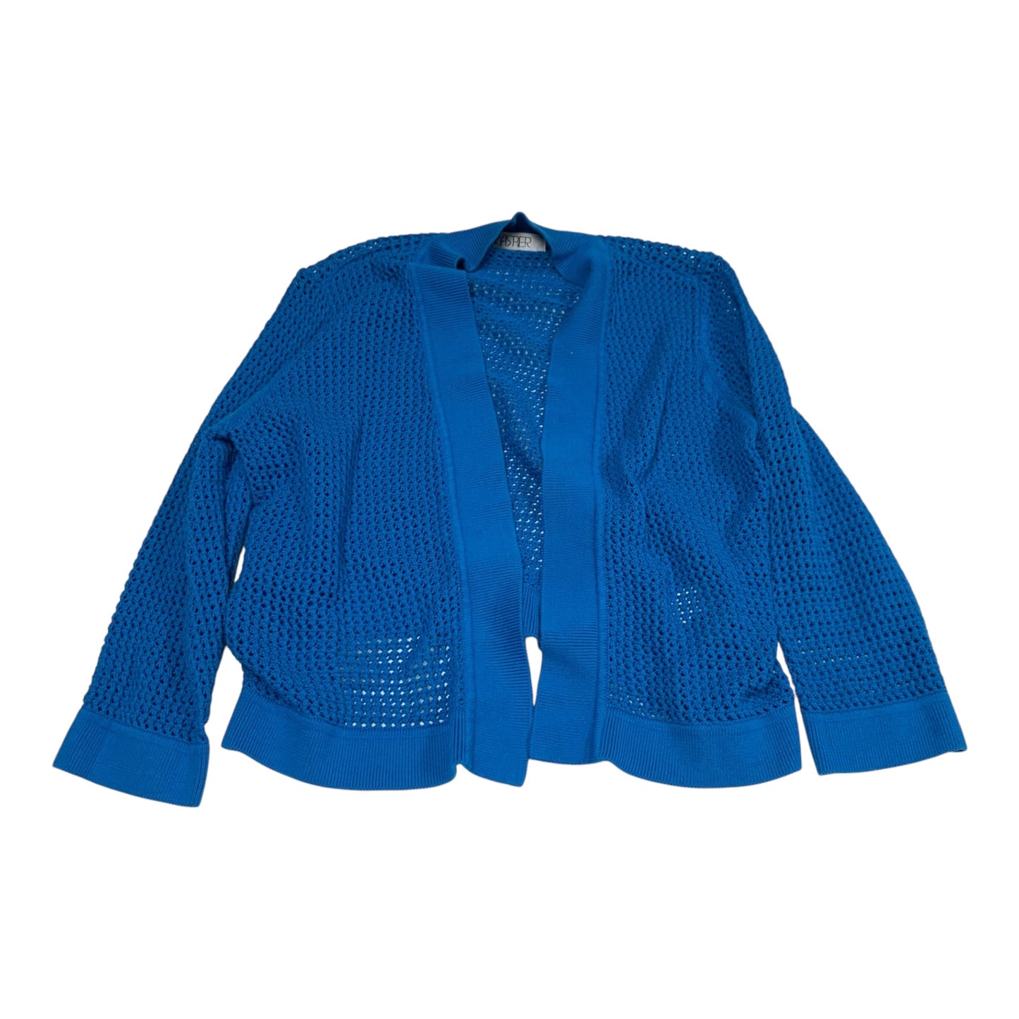 Sweater Cardigan By Kasper In Blue, Size: 2x