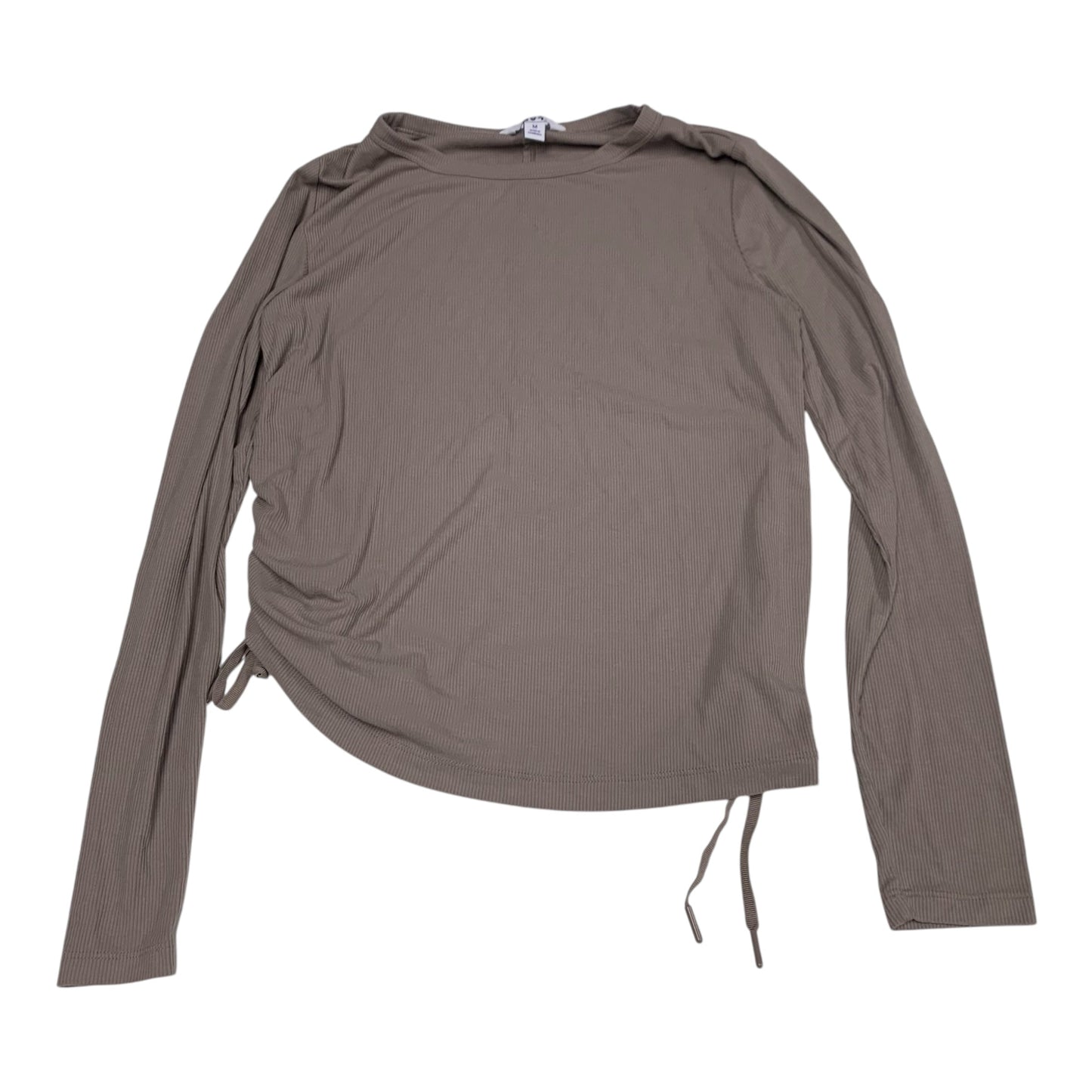 Athletic Top Long Sleeve Crewneck By Joy Lab In Tan, Size: M