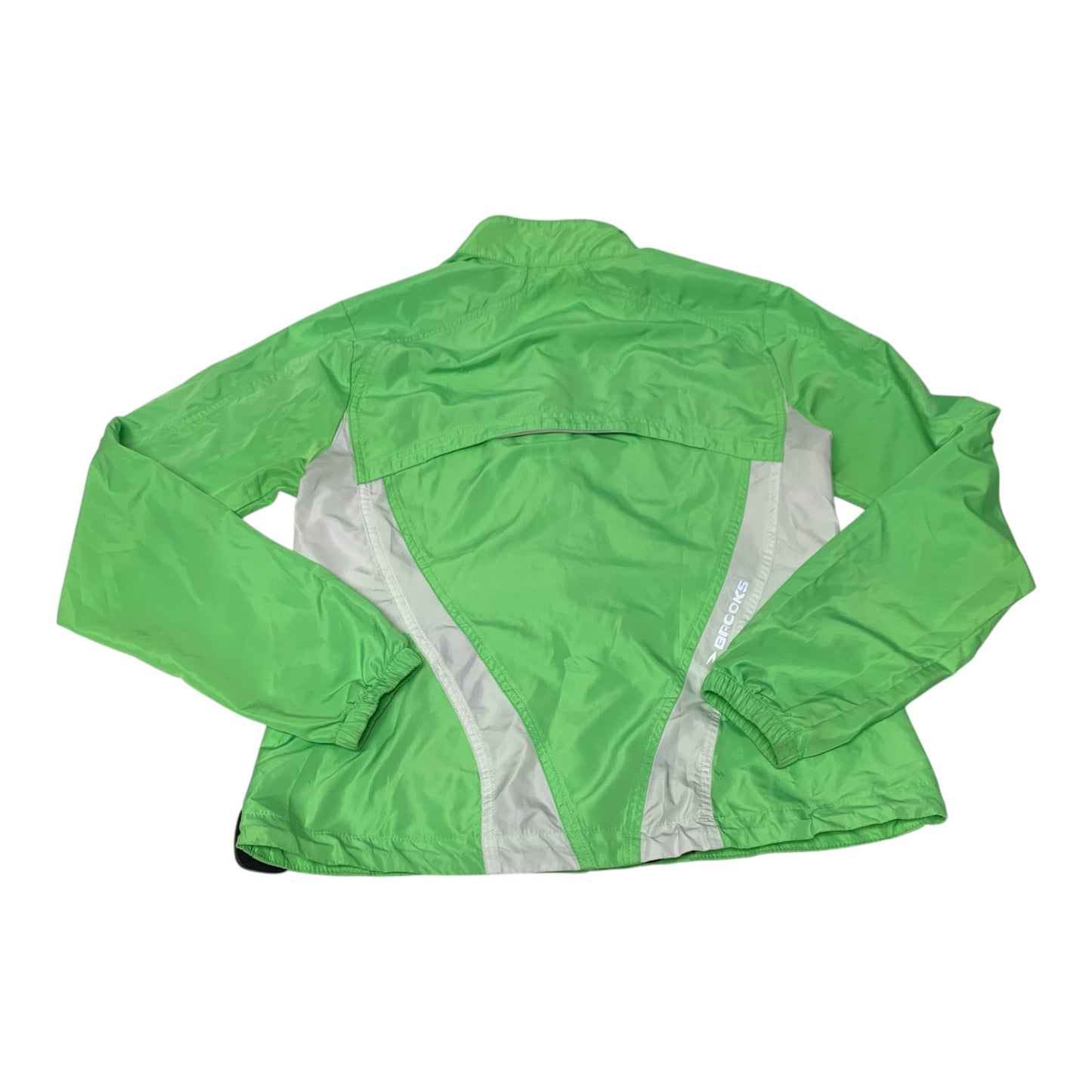 Athletic Jacket By Brooks In Green, Size: M