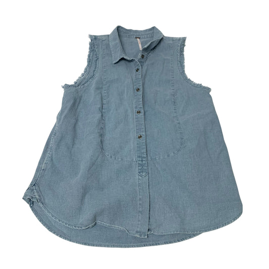 Vest Other By Free People In Blue Denim, Size: S