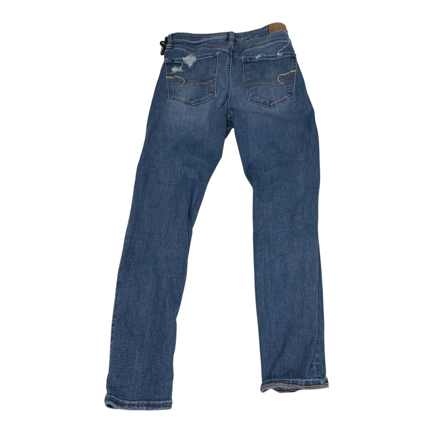 Jeans Skinny By American Eagle In Blue Denim, Size: 8