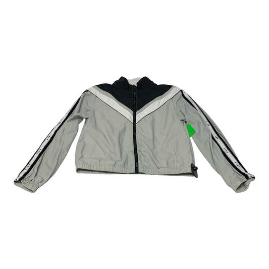 Jacket Windbreaker By Pink In Black & Grey, Size: Xs