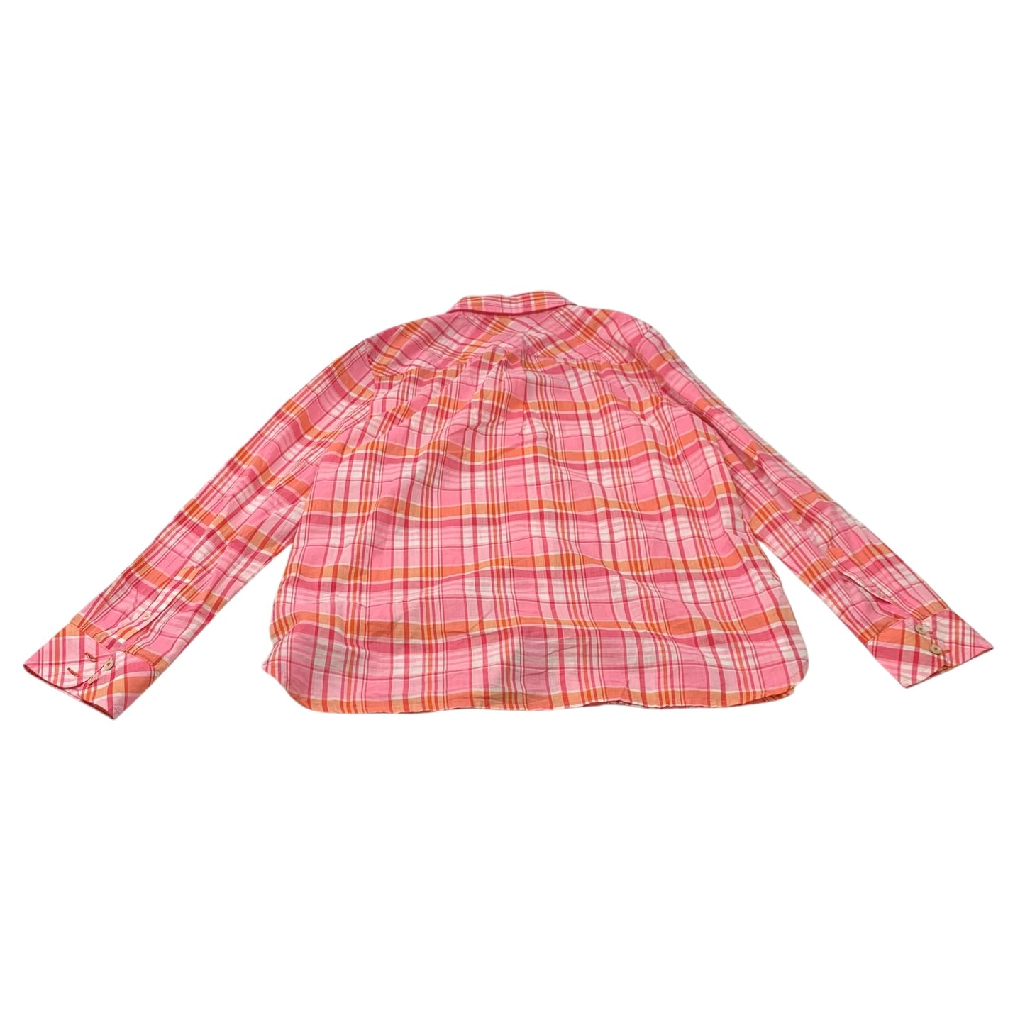 Top Long Sleeve By Talbots In Plaid Pattern, Size: Mp