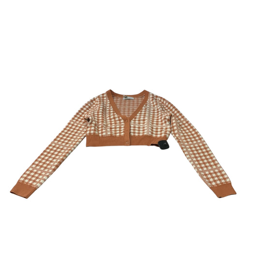 Cardigan By Urban Outfitters In Orange & White, Size: S