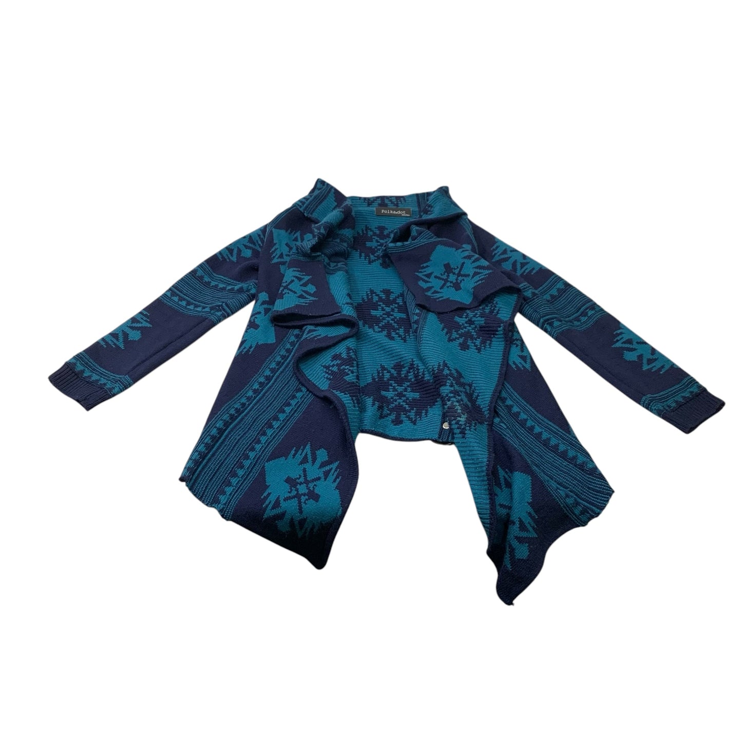 Sweater Cardigan By Polkadot In Blue, Size: M