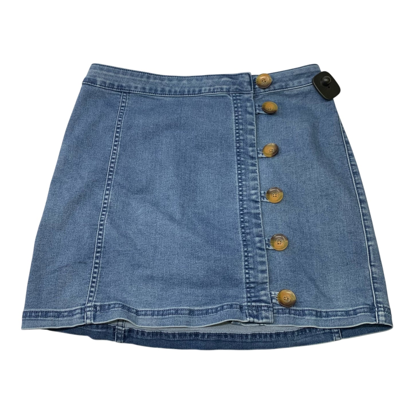 Skirt Mini & Short By Free People In Blue Denim, Size: L