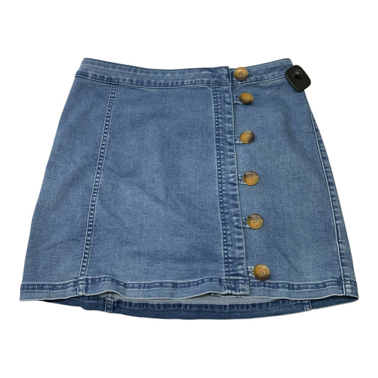 Skirt Mini & Short By Free People In Blue Denim, Size: L