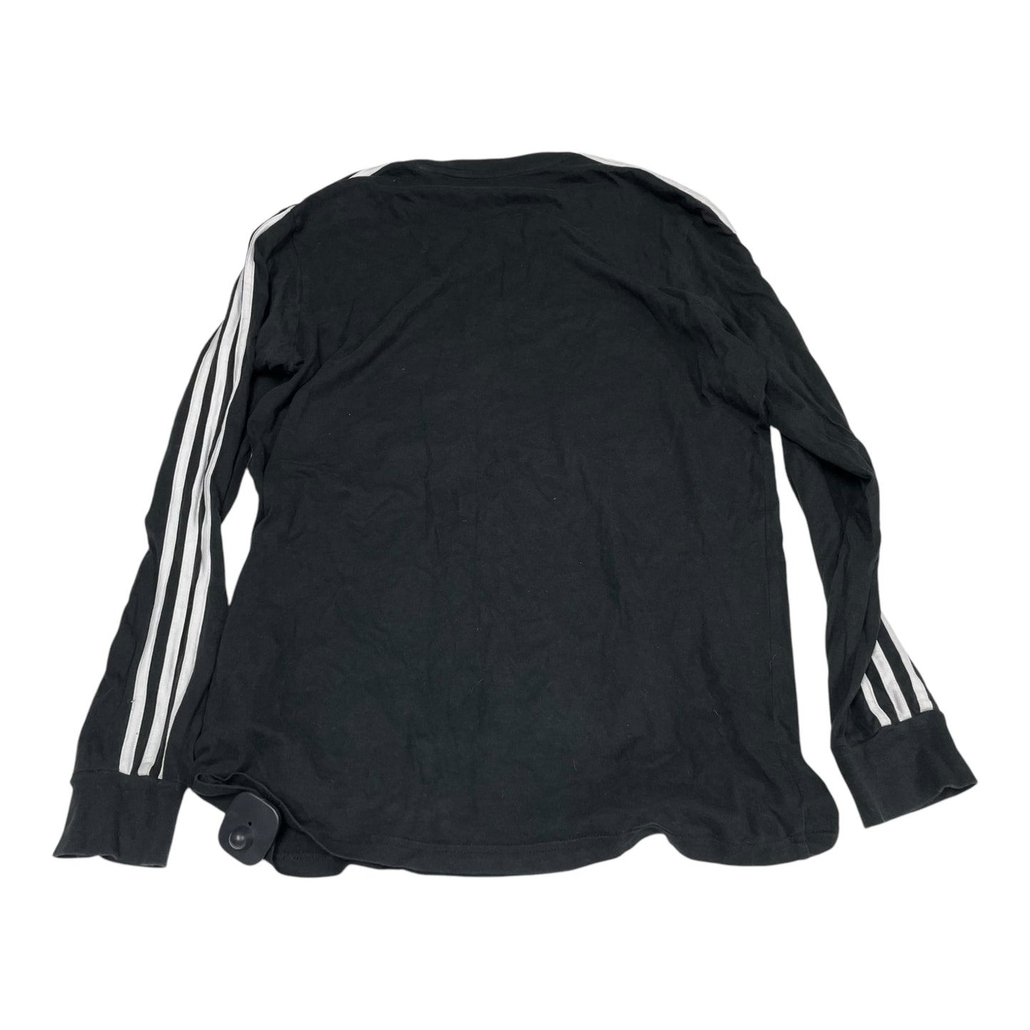 Athletic Top Long Sleeve Crewneck By Adidas In Black & White, Size: M