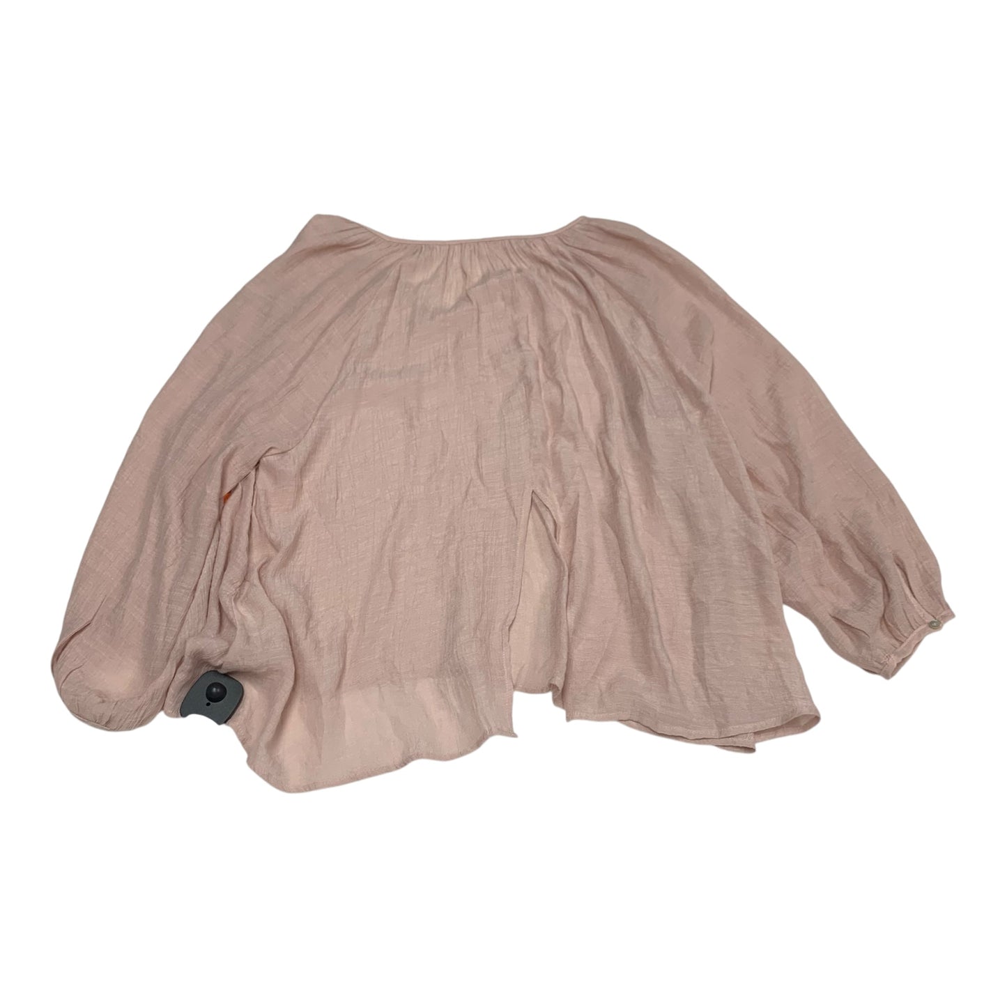 Top Long Sleeve By Grade & Gather In Pink, Size: L