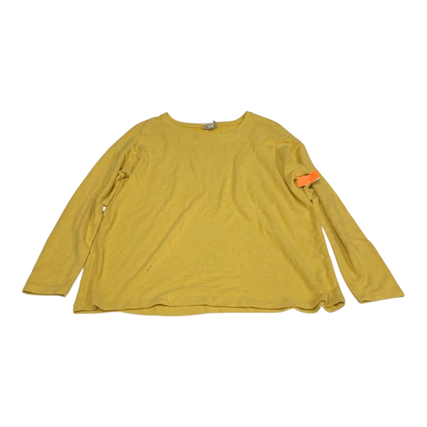 Top Long Sleeve Basic By A New Day In Yellow, Size: Xl