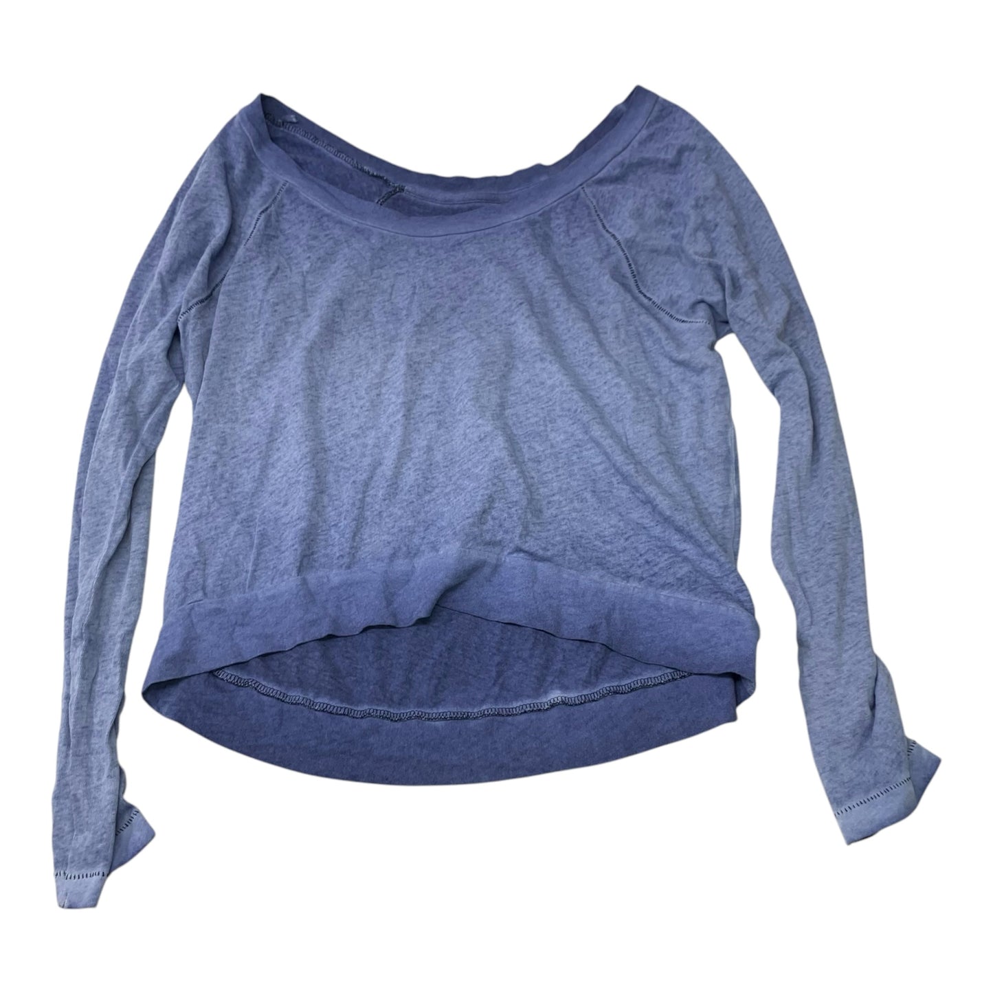 Top Long Sleeve Basic By Weatherproof In Blue, Size: M