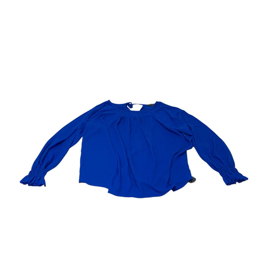 Blouse Long Sleeve By Banana Republic In Blue, Size: M