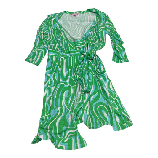 Dress Designer By Lilly Pulitzer In Blue & Green, Size: M