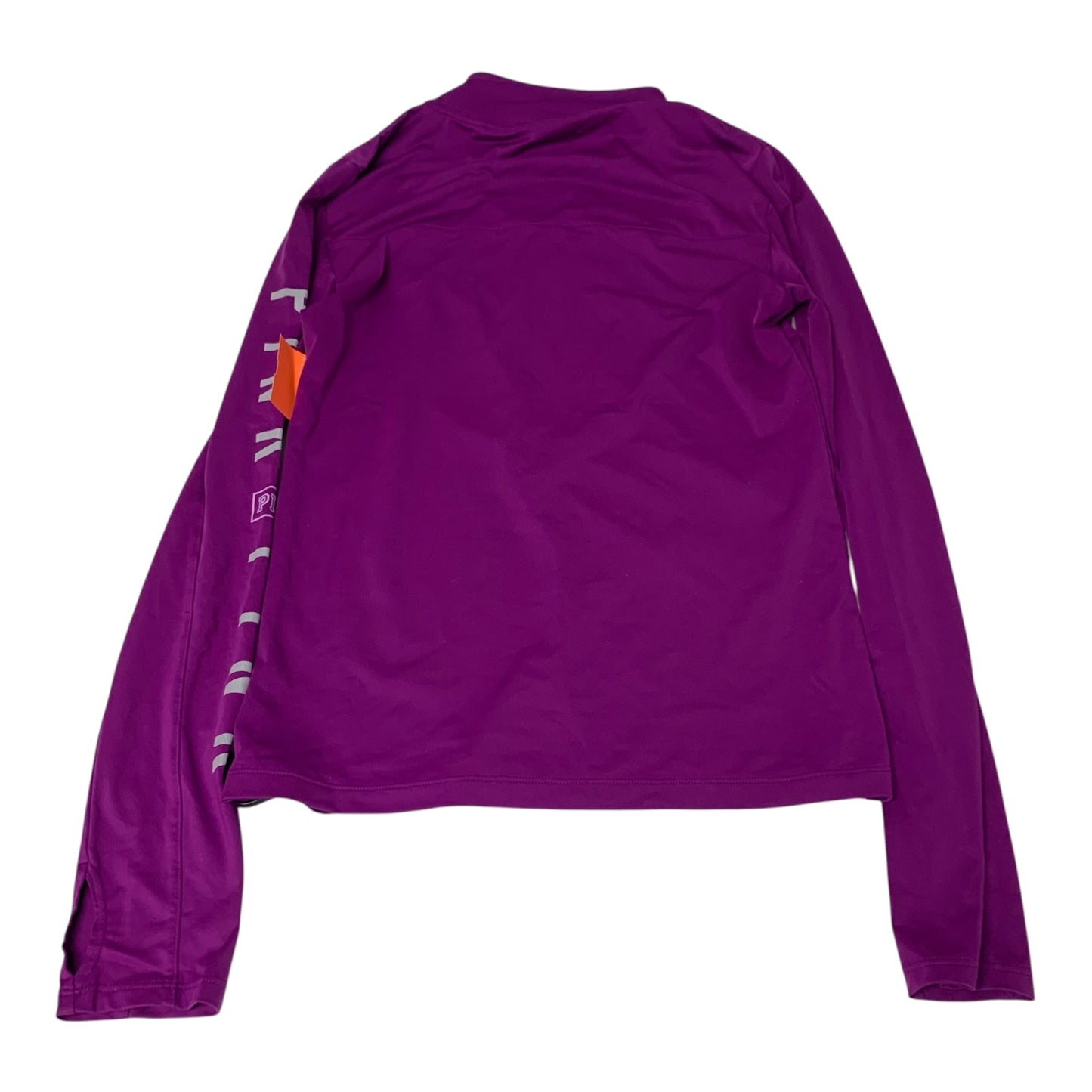 Athletic Top Long Sleeve Collar By Pink In Purple, Size: S