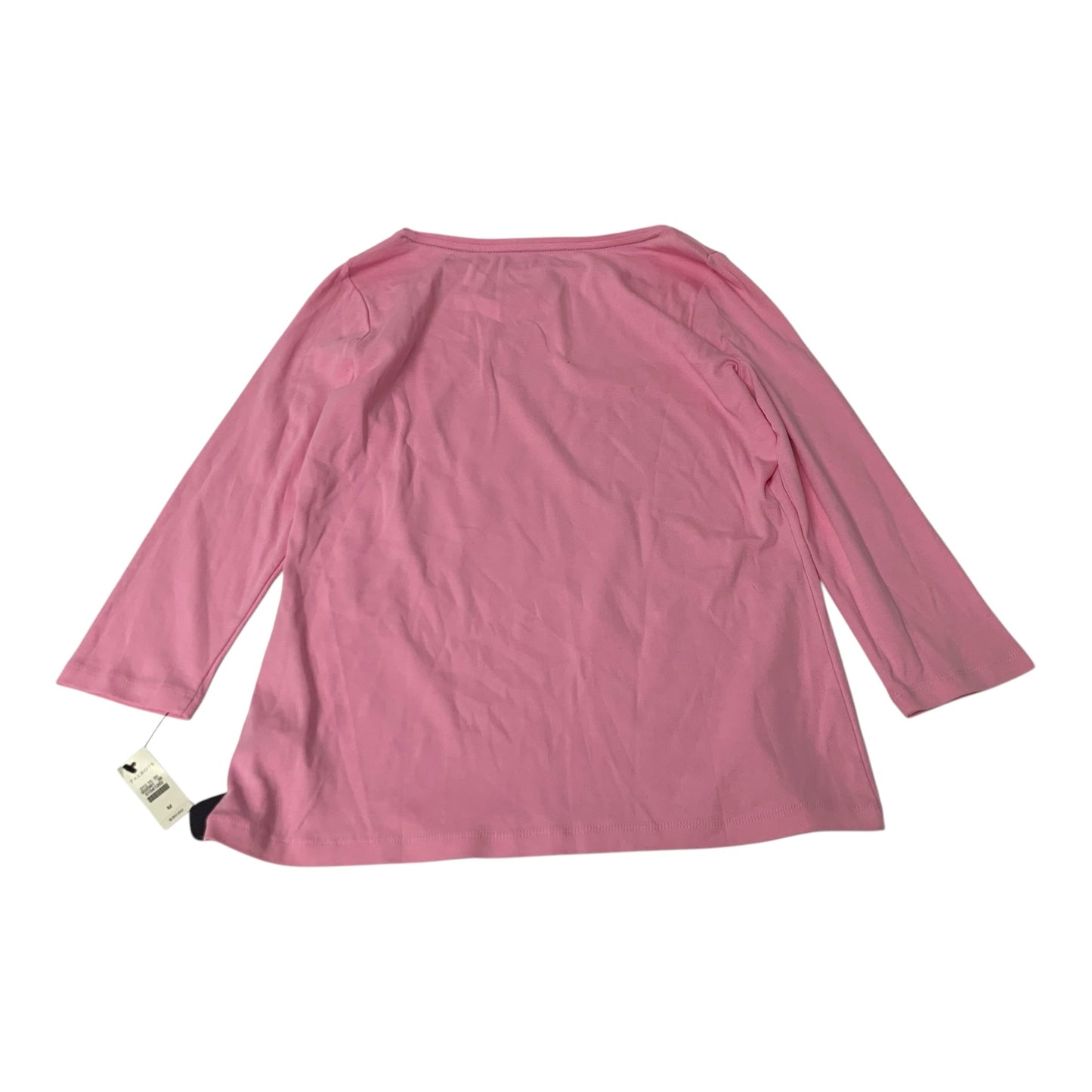 Top Long Sleeve Basic By Talbots In Pink, Size: M