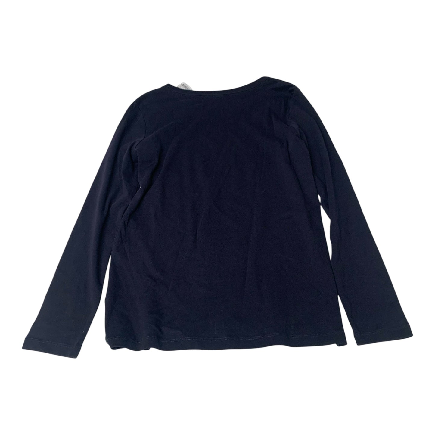 Top Long Sleeve Basic By Lands End In Navy, Size: M