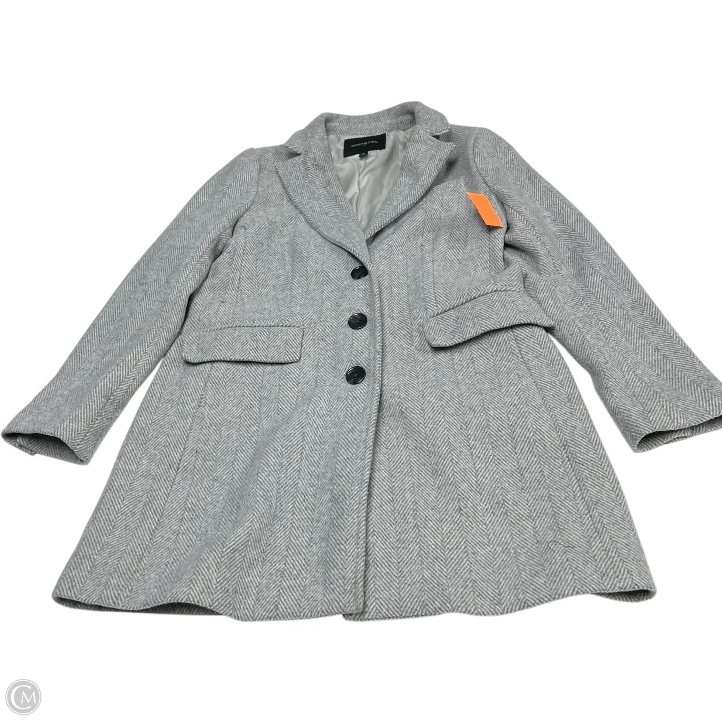 Coat Wool By Banana Republic In Grey, Size: S