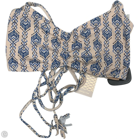 Swimsuit Top By Eberjey In Blue & Cream, Size: S