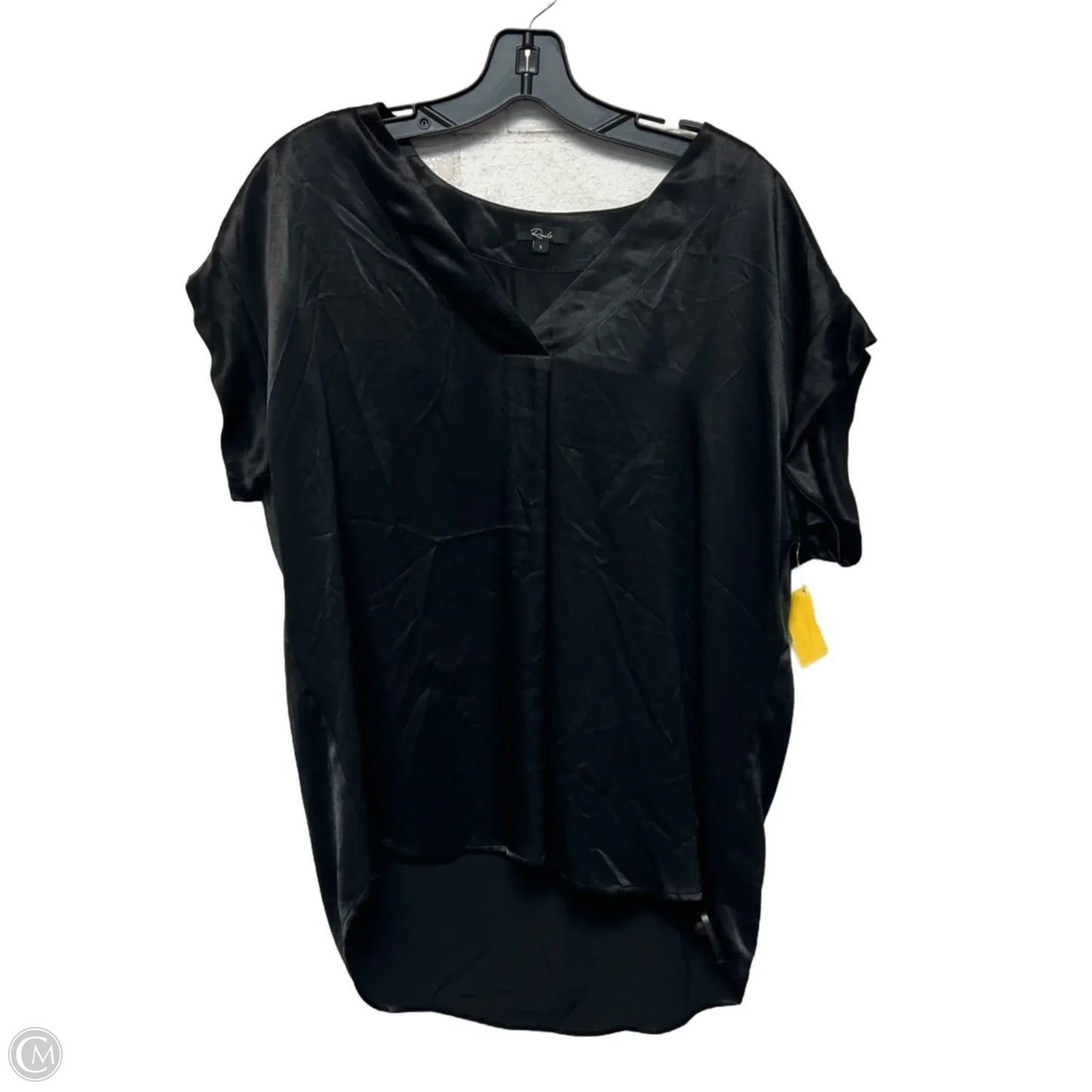 Blouse Short Sleeve By Rails In Black, Size: S