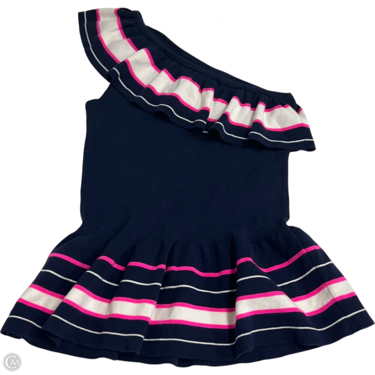 Top Sleeveless Designer By Lilly Pulitzer In Blue & White, Size: M