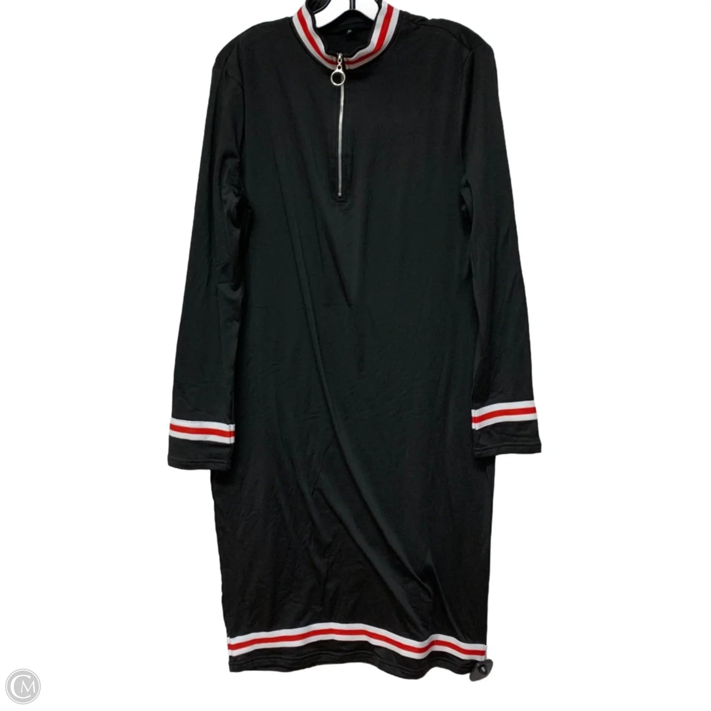 Dress Casual Midi In Black, Size: Xl