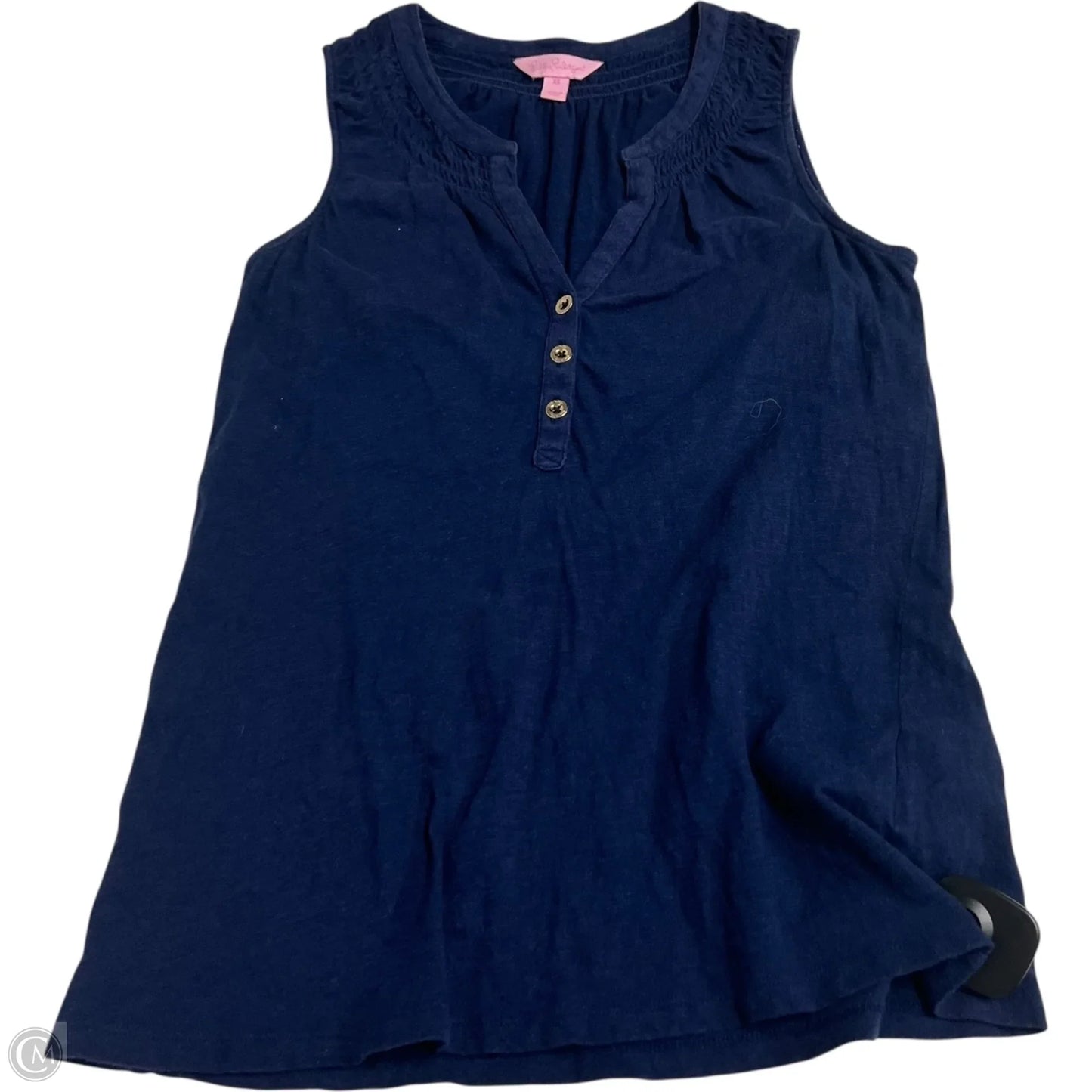 Top Sleeveless Designer By Lilly Pulitzer In Navy, Size: Xs