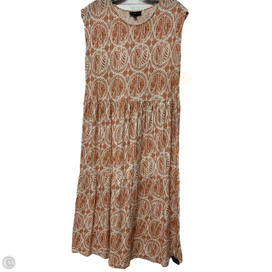 Dress Casual Maxi By Bobeau In Orange & White, Size: S