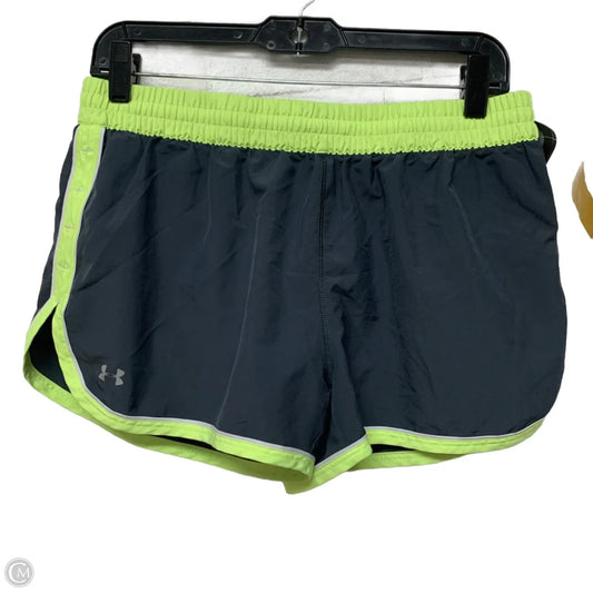 Athletic Shorts By Under Armour In Grey & Yellow, Size: M