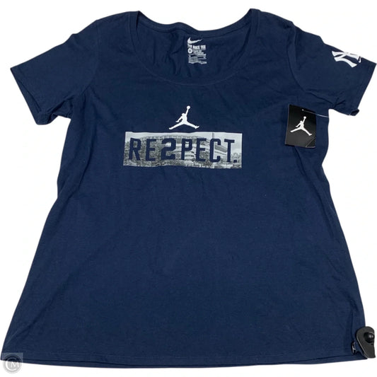 Top Short Sleeve Luxury Designer By Jordan In Navy, Size: Xl