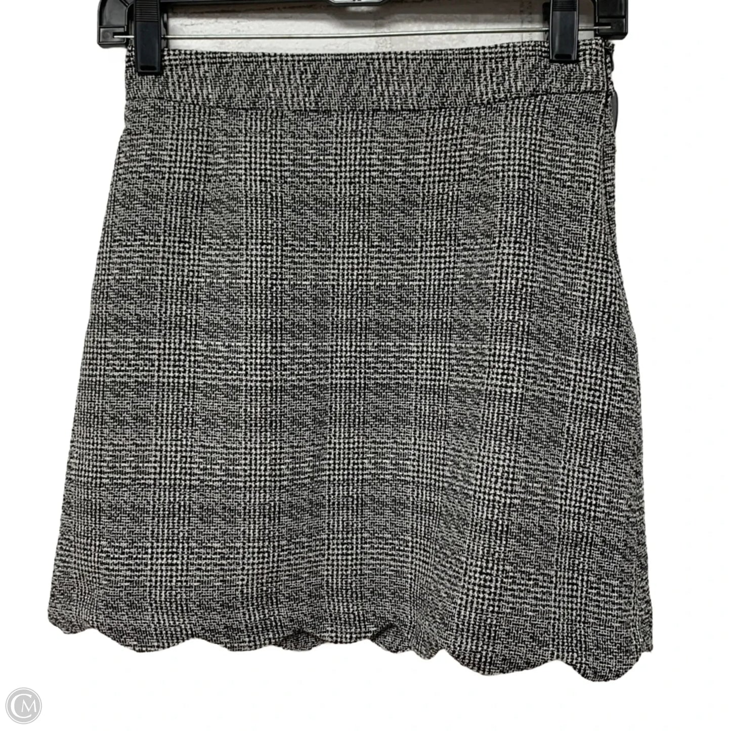 Skirt Mini & Short By Asos In Black & Grey, Size: Xs