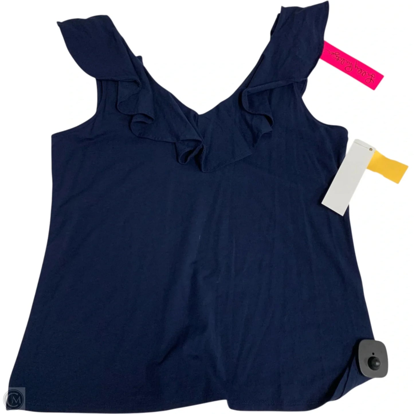 Top Short Sleeve Designer By Lilly Pulitzer In Navy, Size: M