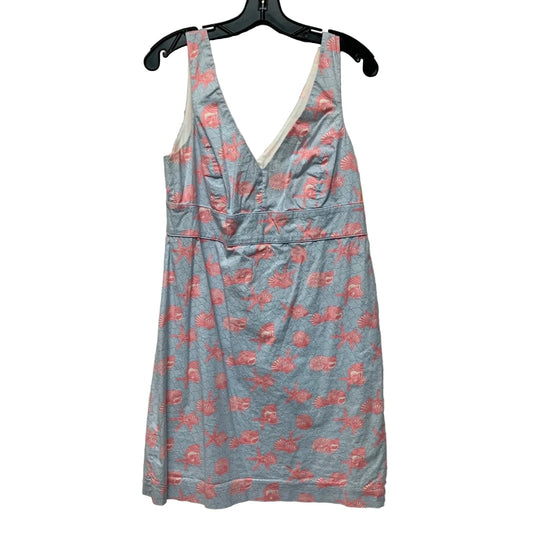 Dress Casual Short By Vineyard Vines In Blue & Pink, Size: L