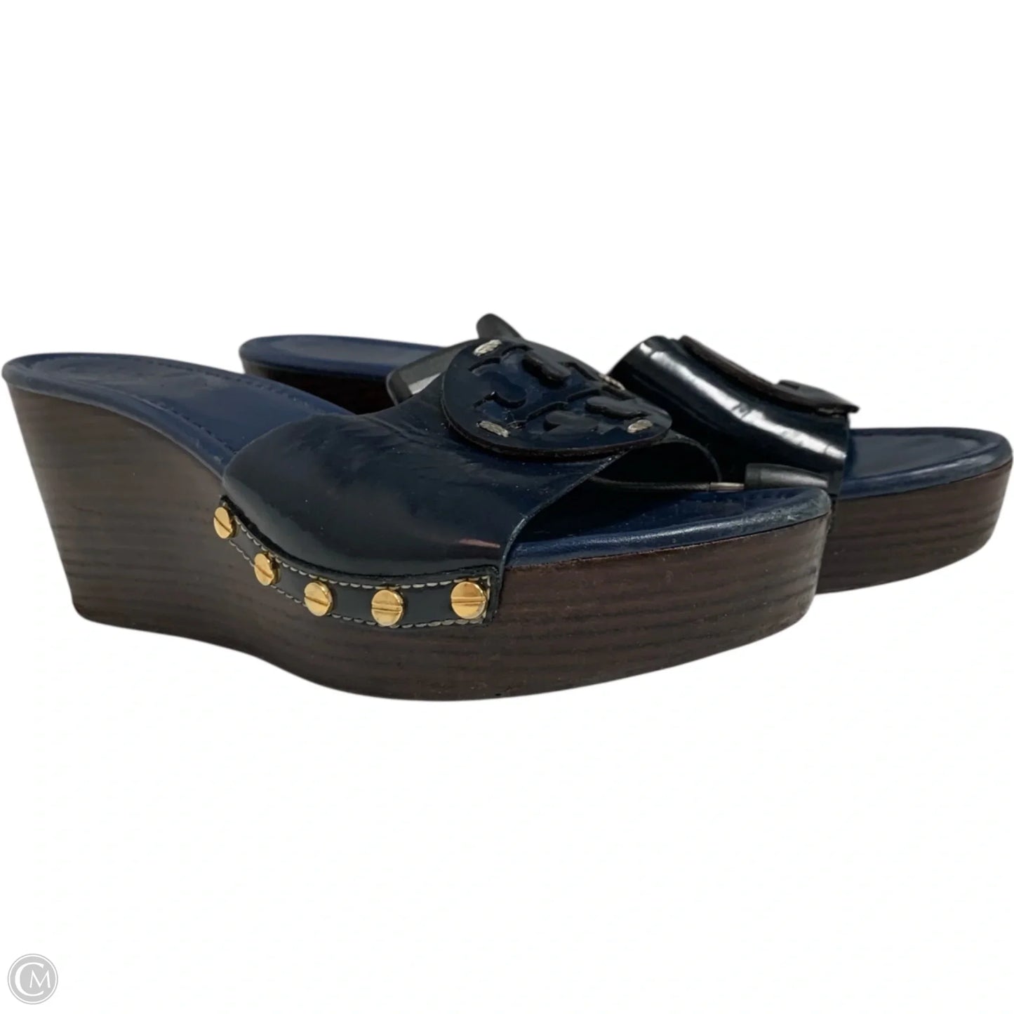 Sandals Designer By Tory Burch In Navy, Size: 9