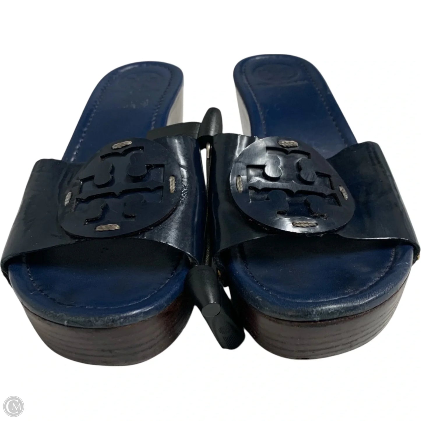 Sandals Designer By Tory Burch In Navy, Size: 9