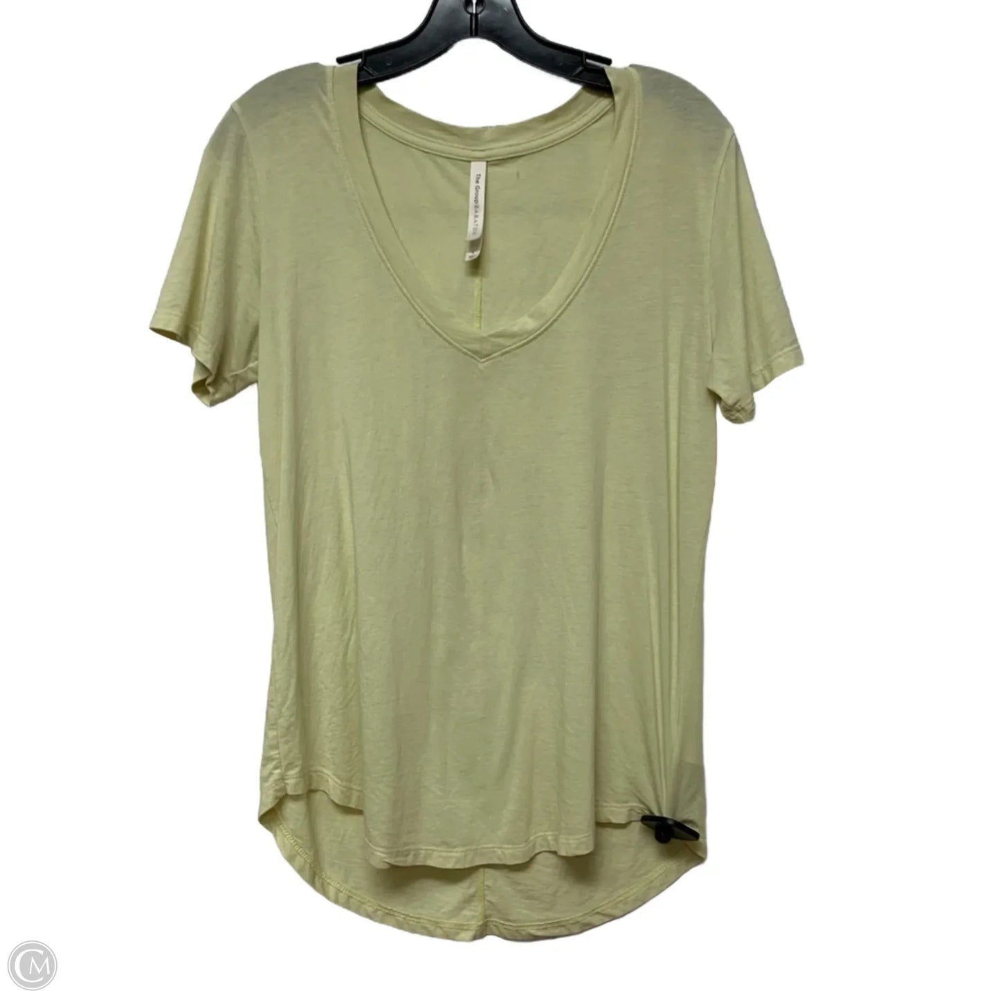 Athletic Top Short Sleeve By Babaton In Yellow, Size: S