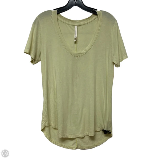 Athletic Top Short Sleeve By Babaton In Yellow, Size: S