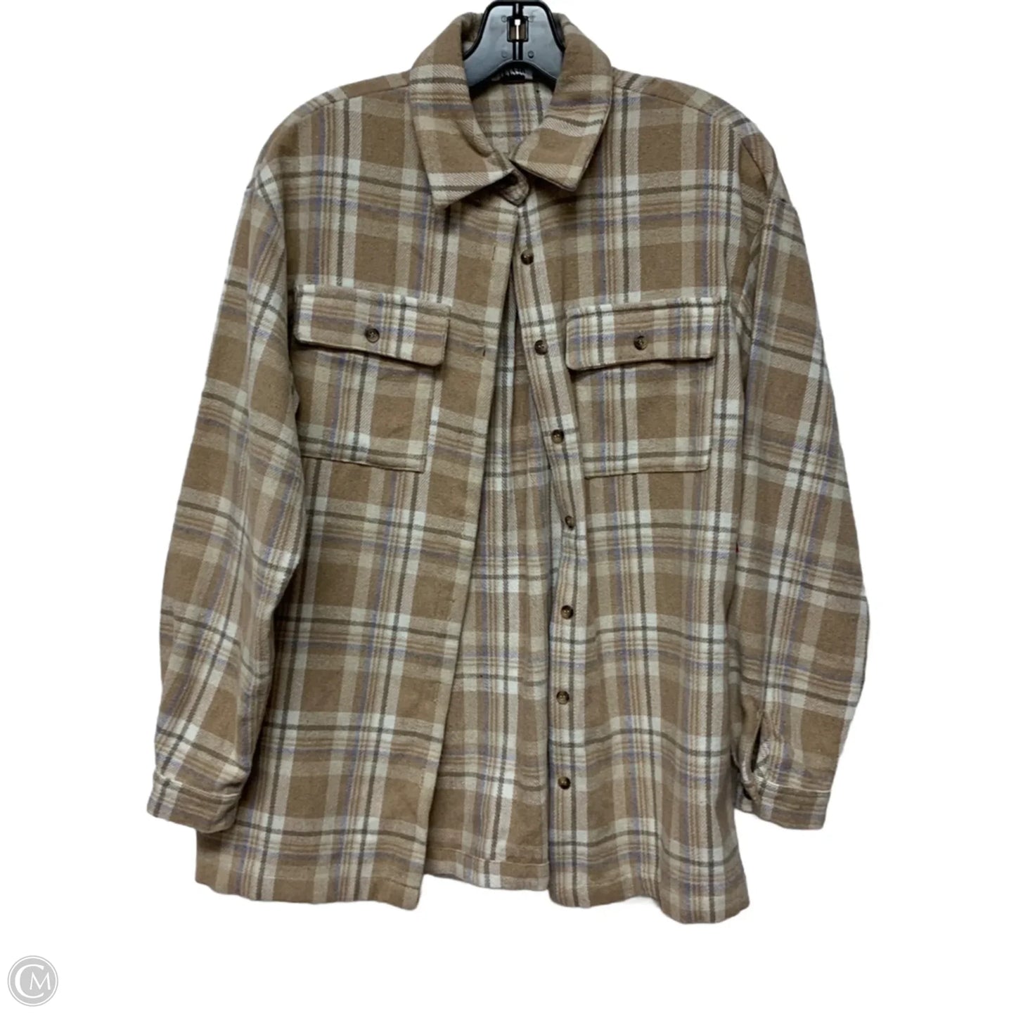 Jacket Shirt By Princess Polly In Plaid Pattern, Size: Xs