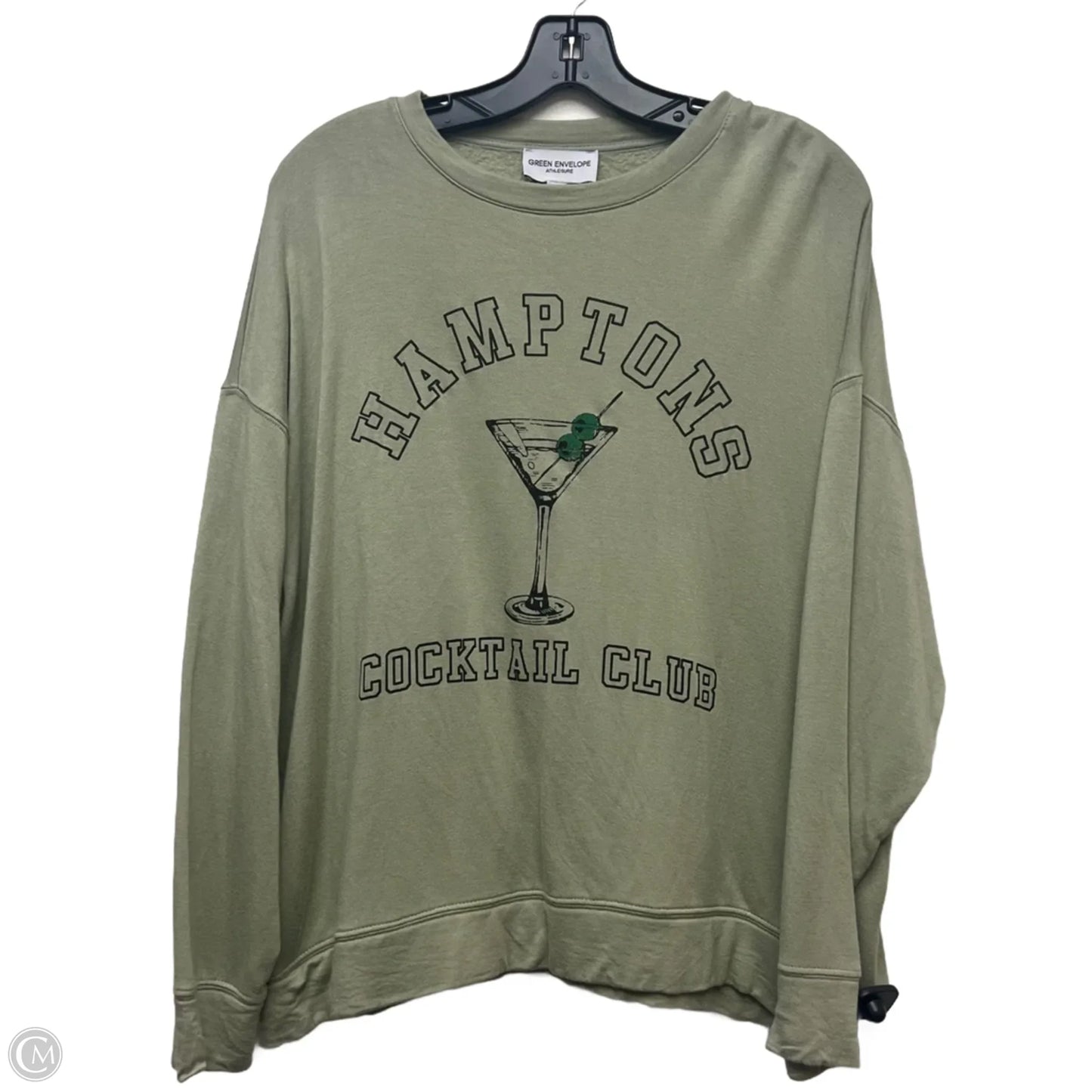Sweatshirt Crewneck By Green Envelope In Green, Size: L