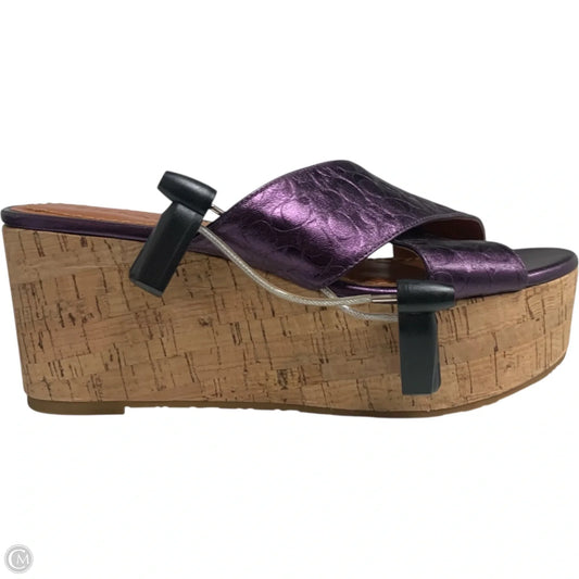 Sandals Designer By Coach In Purple, Size: 7.5