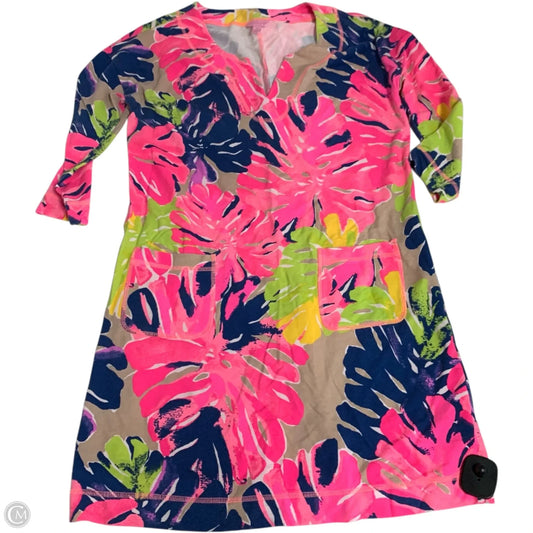 Dress Designer By Lilly Pulitzer In Pink & Tan, Size: S