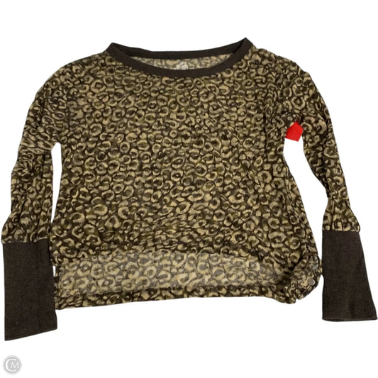Top Long Sleeve By Pilcro In Brown, Size: S