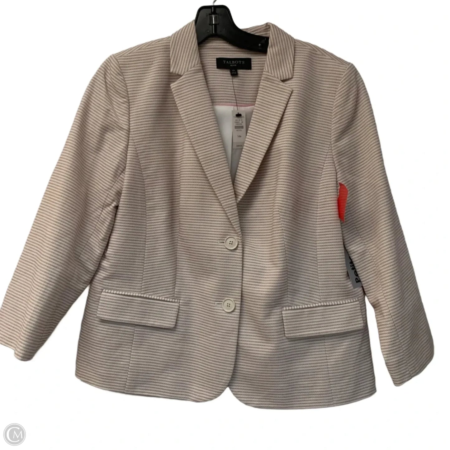 Blazer By Talbots In Pink & White, Size: Lp