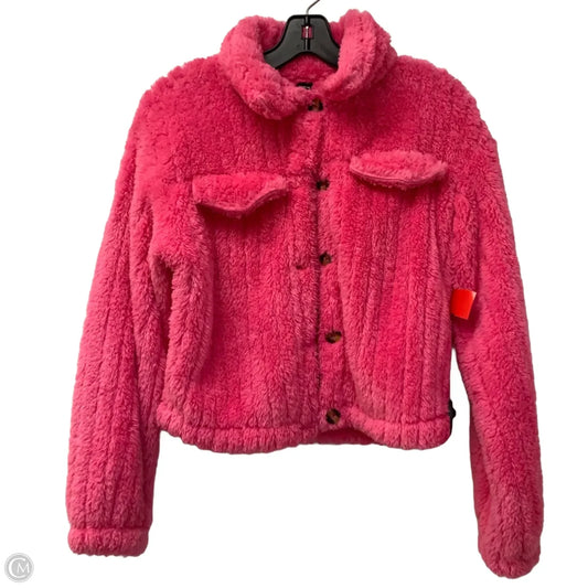 Jacket Faux Fur & Sherpa By Shein In Pink, Size: Xxs