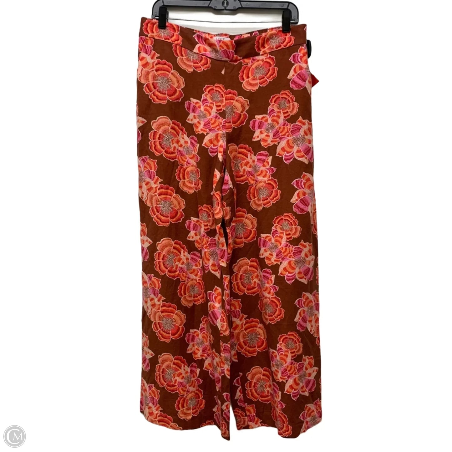 Pants Linen By Loft In Brown & Orange, Size: M