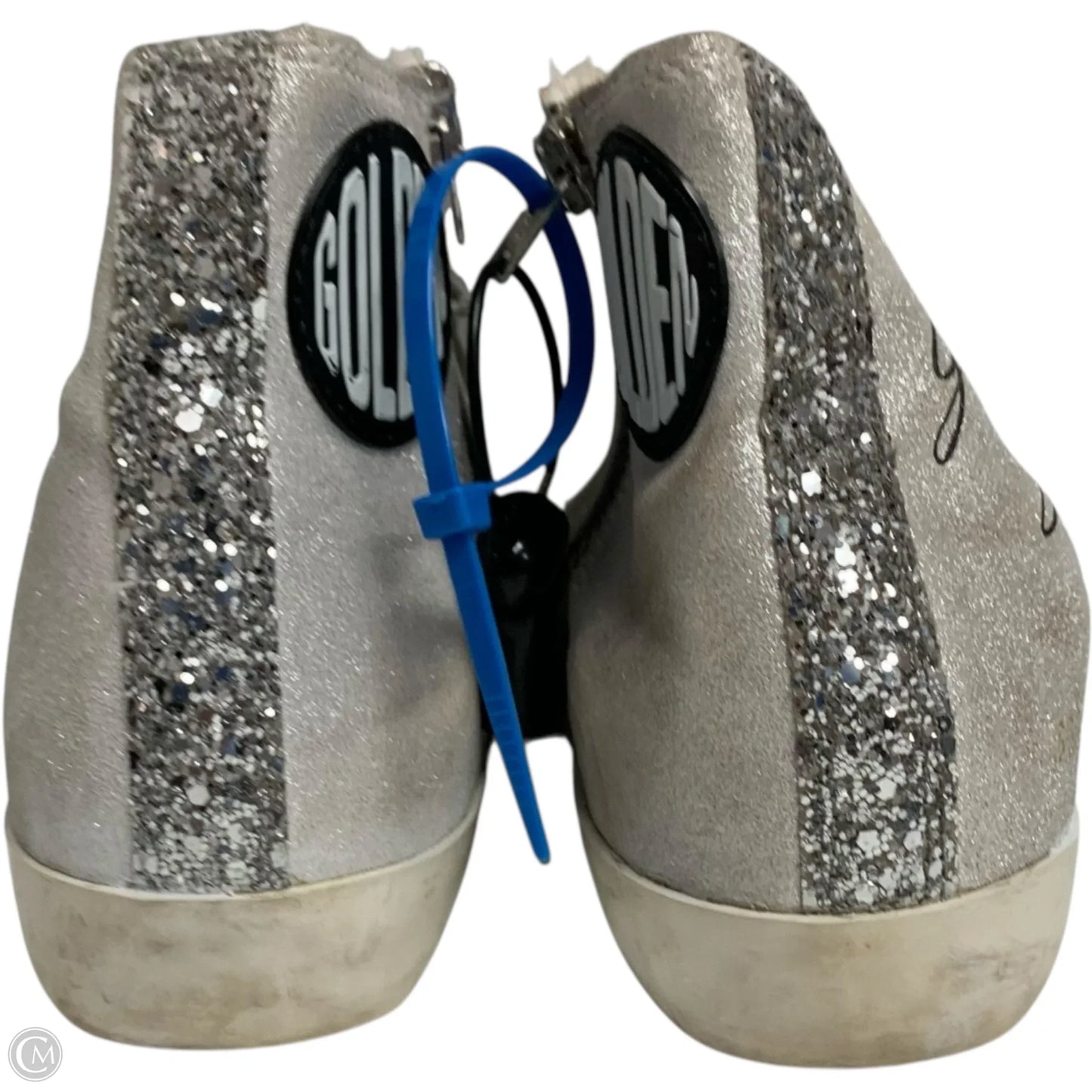 Shoes Luxury Designer By Golden Goose In Silver, Size: 5.5