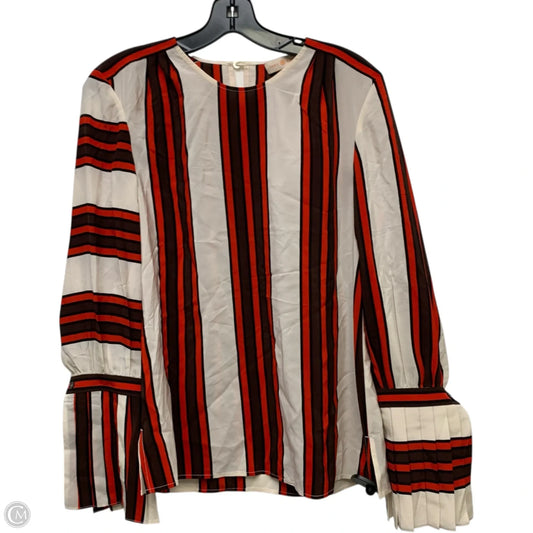 Top Long Sleeve Designer By Tory Burch In Red & White, Size: Xs