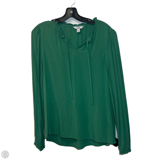 Top Long Sleeve By Croft And Barrow In Green, Size: S